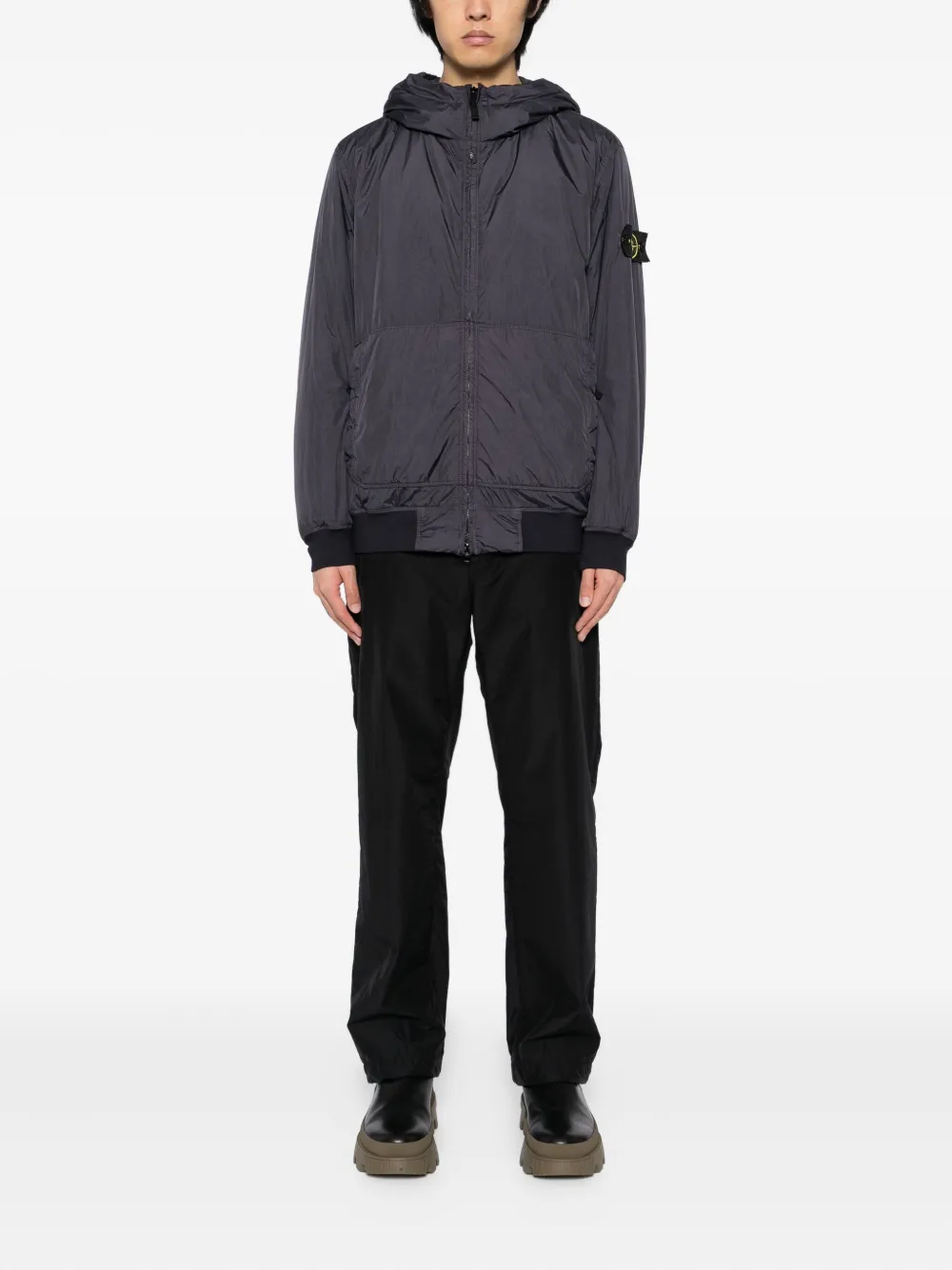 Stone Island crinkled hooded jacket | Down Jackets | Image 2