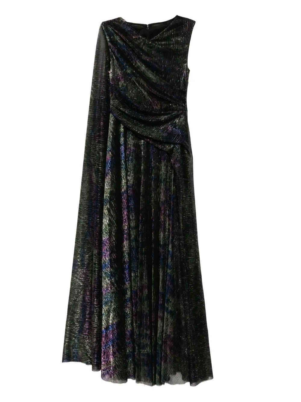 Talbot Runhof cape metallic evening dress | Black | Image 1