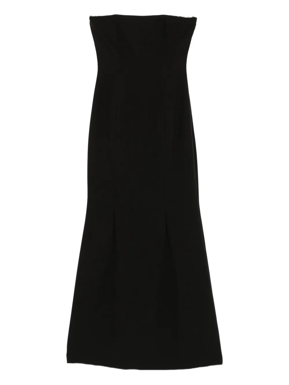 Federica Tosi Abito lungo in seta senza spalline - Nero