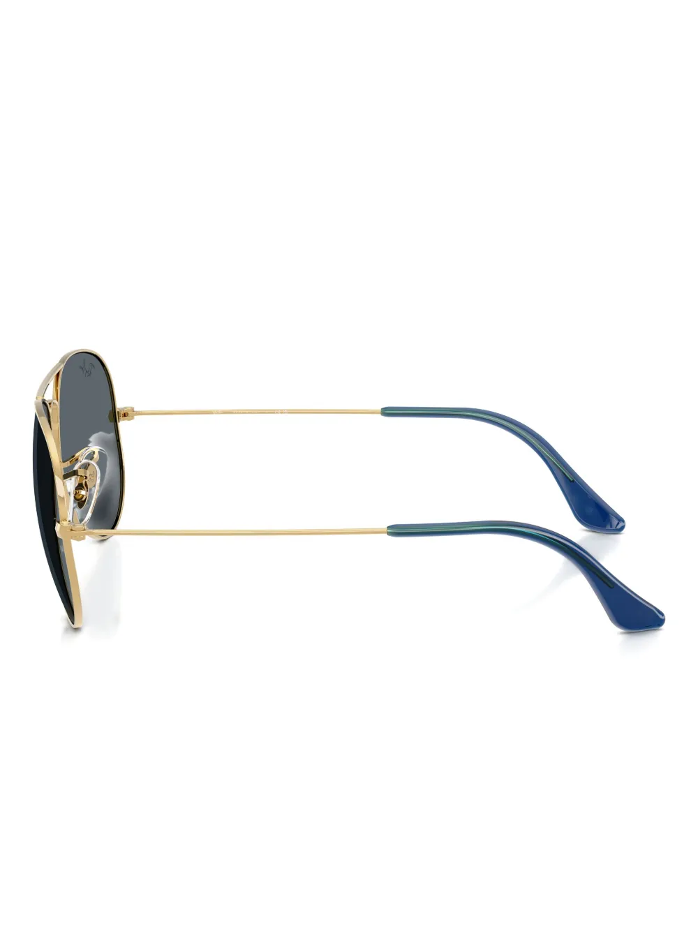 Ray Ban Aviator Metal Ii Sunglasses Gold Frame Blue Lenses Polarized 58-14 In Gold
