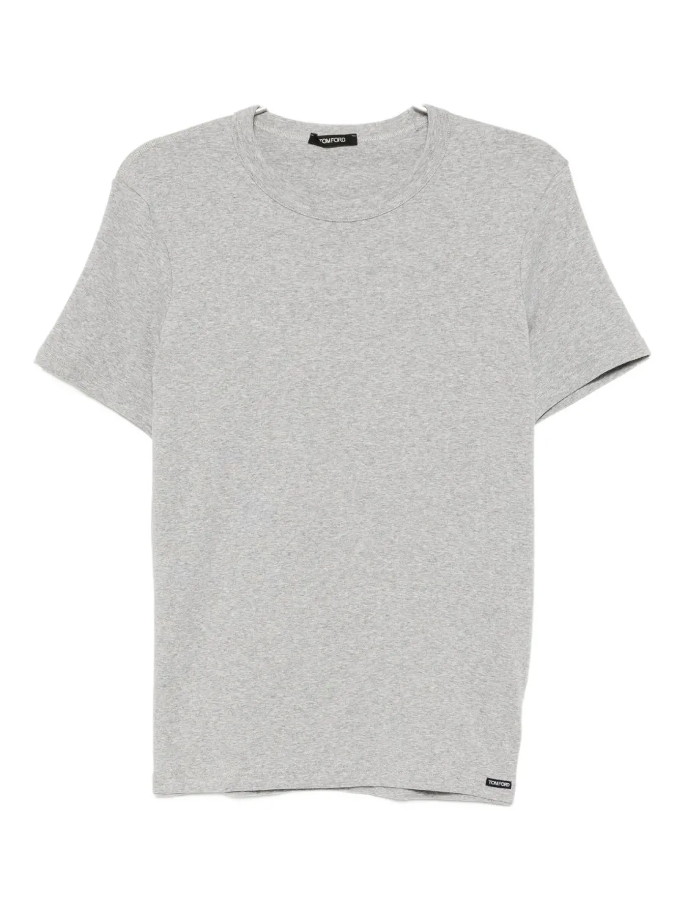 Tom Ford Logo-appliqué Cotton T-shirt In Gray
