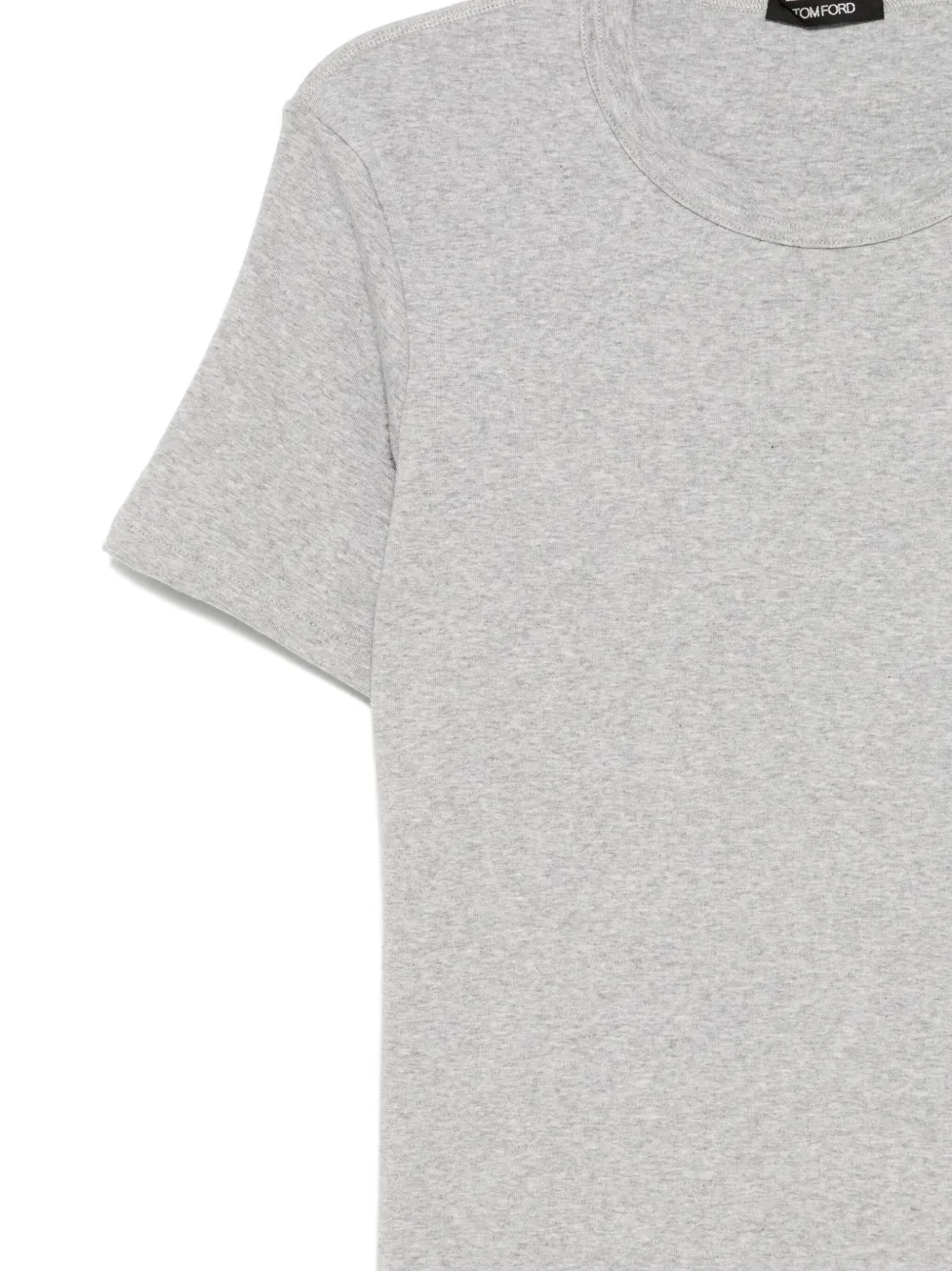 Tom Ford Logo-appliqué Cotton T-shirt In Gray
