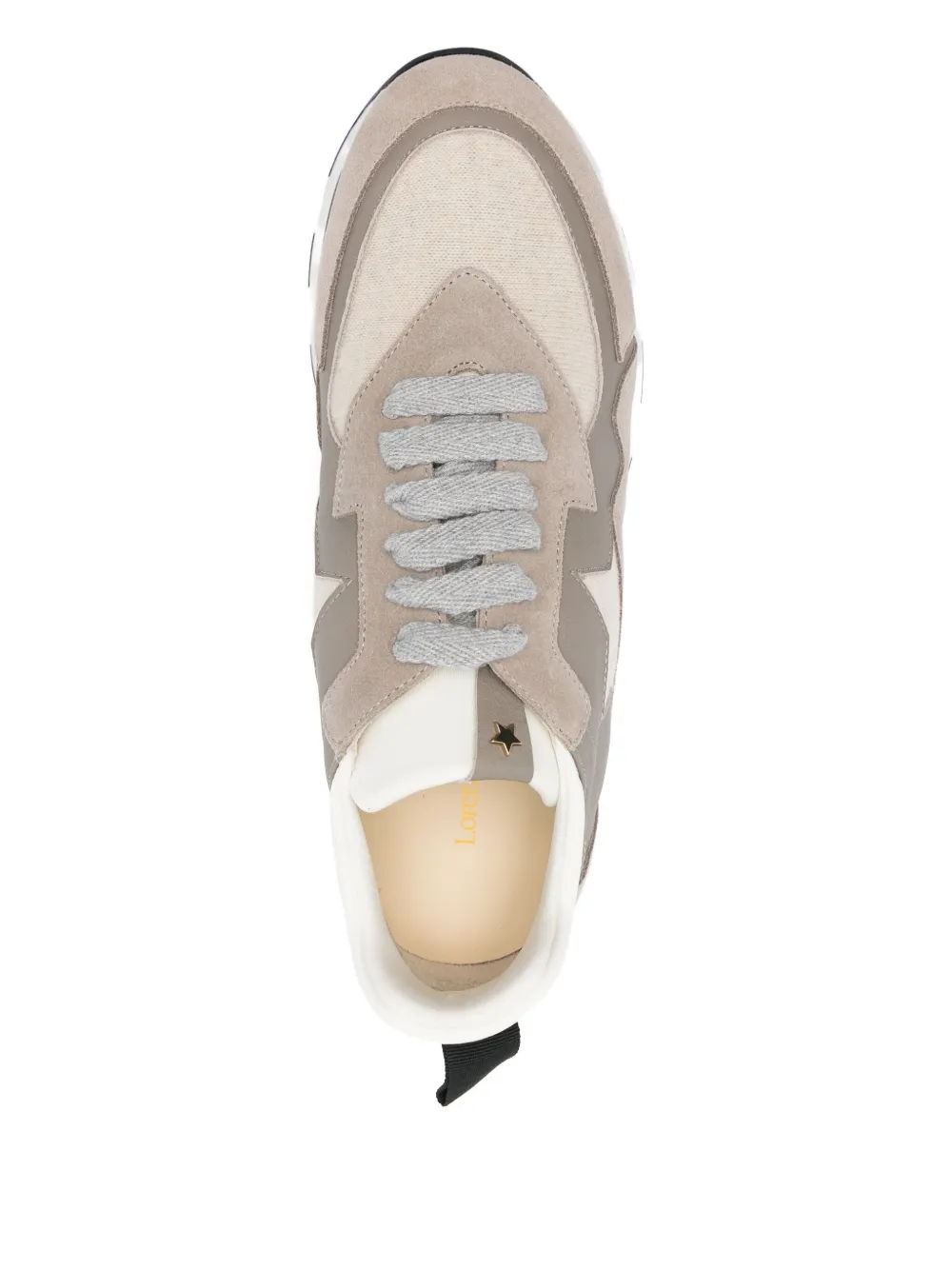 Lorena Antoniazzi Suède sneakers met sterdetail Beige