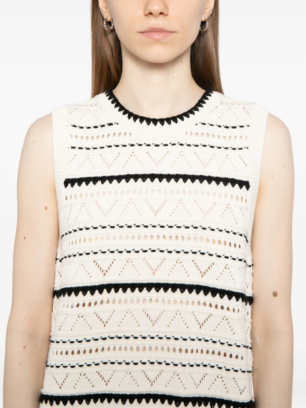 Varley Athena Pointelle gilet Beige