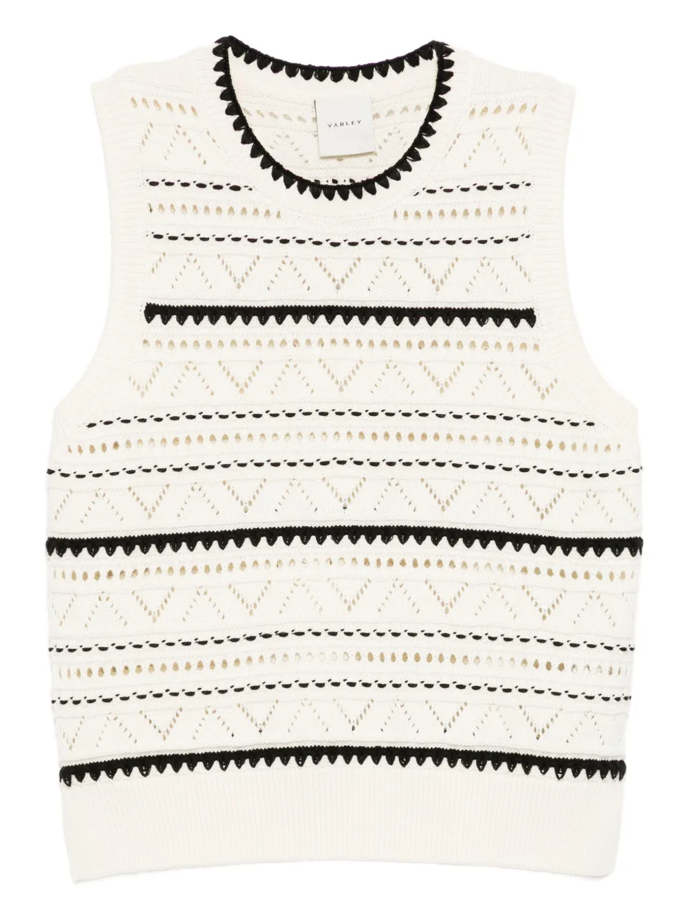 Varley Athena Pointelle vest | Neutrals | Image 1