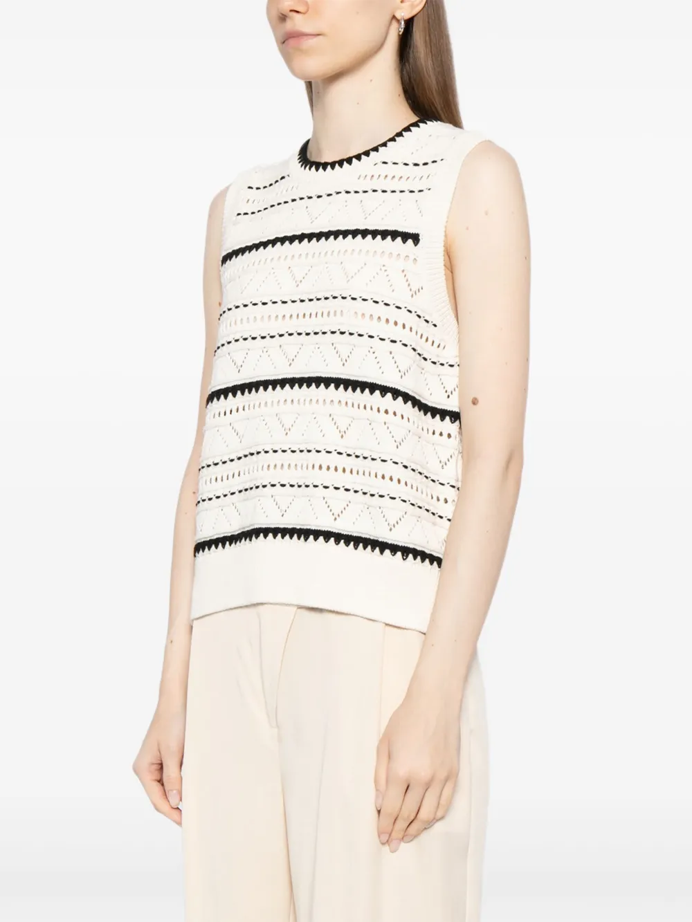 Varley Athena Pointelle gilet Beige