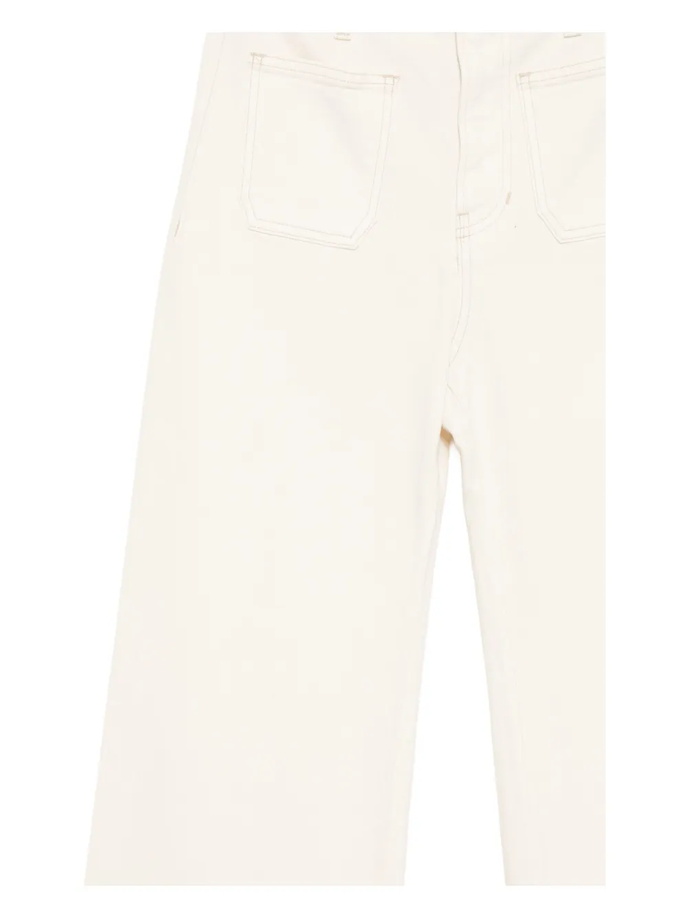 Veronica Beard Grant High-rise Wide-leg Crop Jeans In Neutral