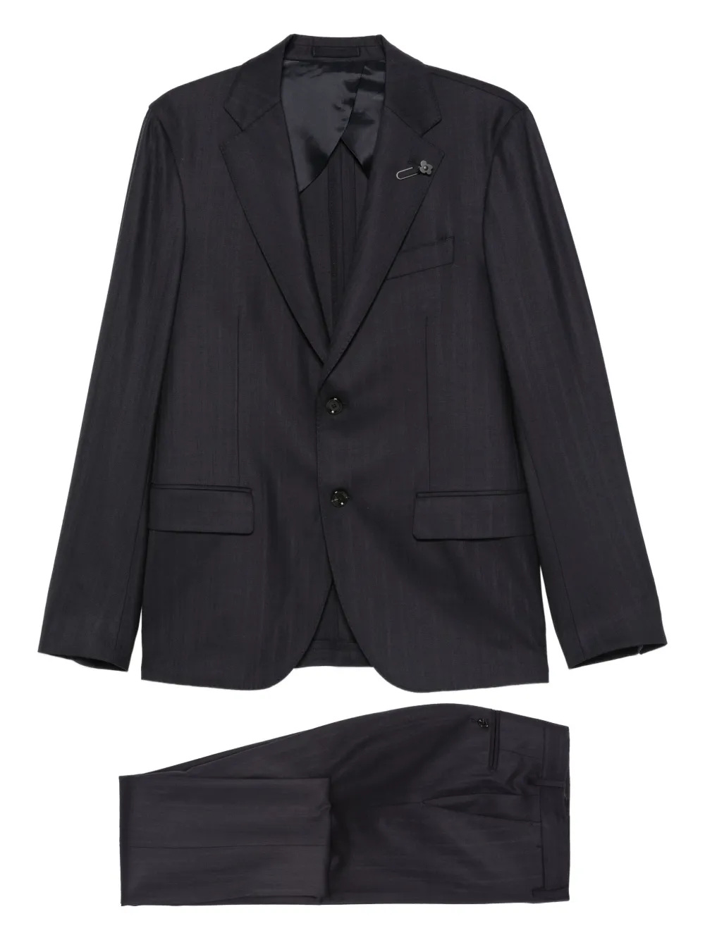 Lardini pinstripe cotton suit | Blue | Image 1