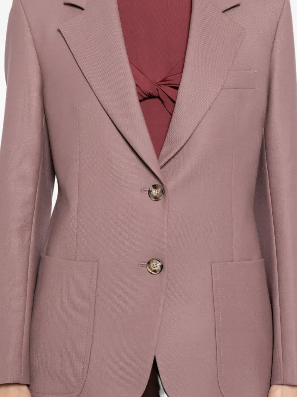 Victoria Beckham Patch Pocket Blazer | Purple | FARFETCH