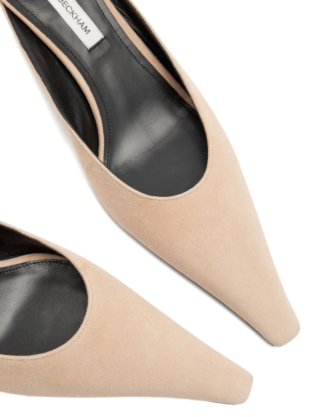 Victoria Beckham 45mm pointed-toe heeled pumps Neutrals