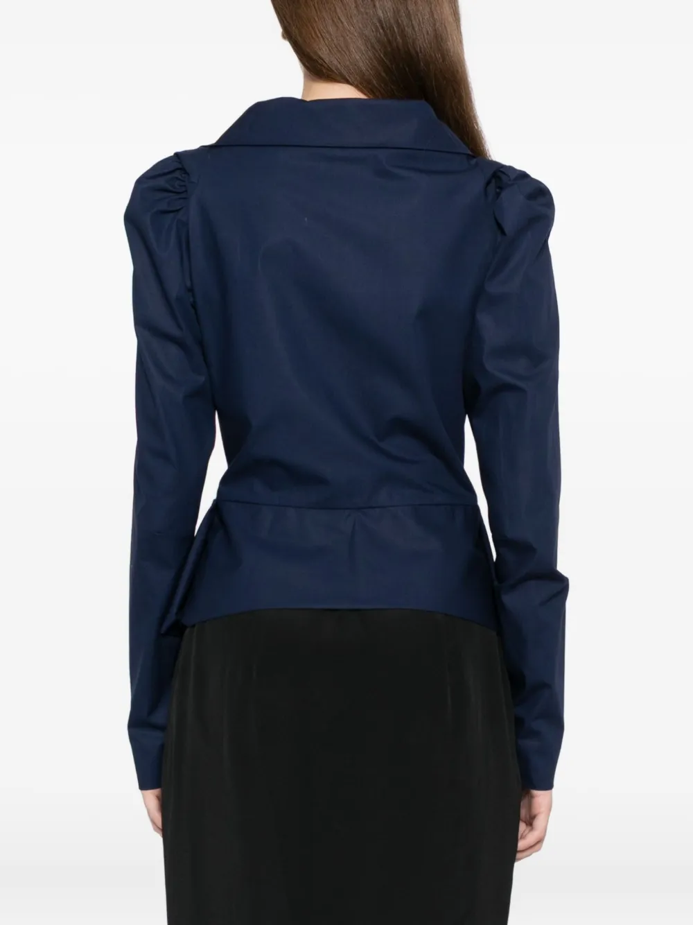 Vivienne Westwood Monday Ruffled Button-detailed Shirt In Blue
