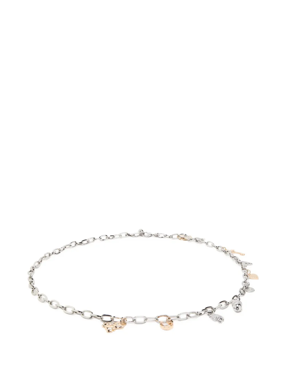 Vivienne Westwood Multi Charm Two-tone Chain Belt In Metallic