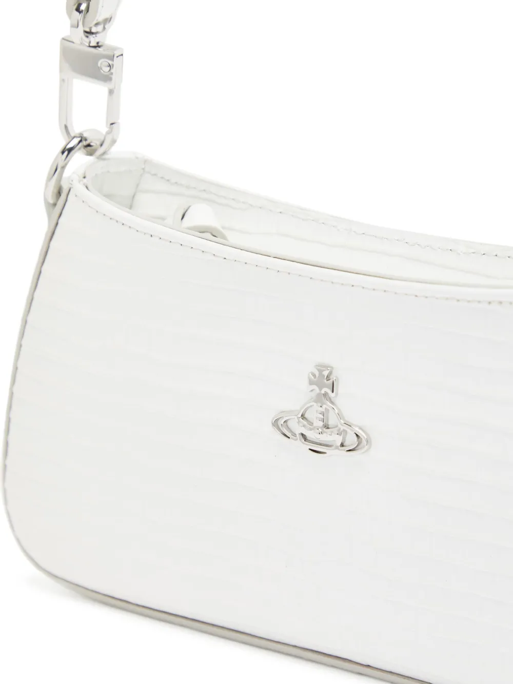 Vivienne Westwood Tasha leren schoudertas met kettingband - Wit