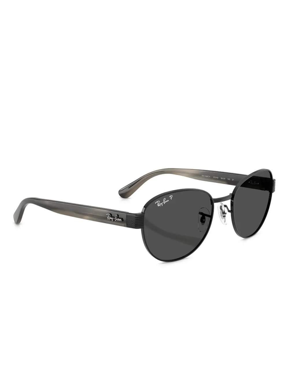 Ray Ban Chromance Round-frame Tinted Sunglasses In Black
