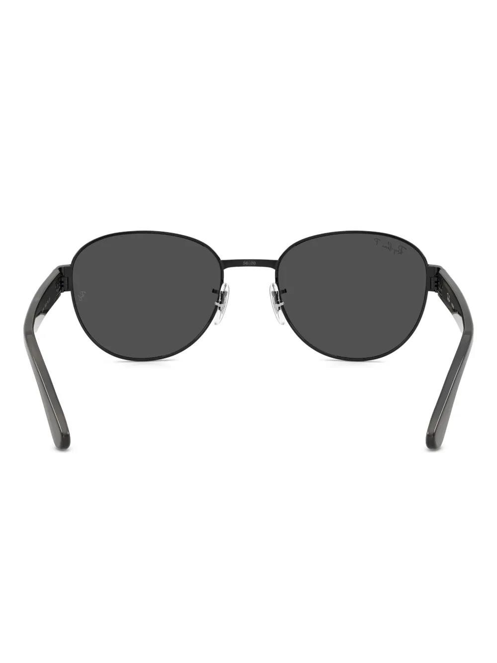 Ray Ban Chromance Round-frame Tinted Sunglasses In Black