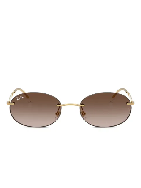 Ray-Ban rimless oval-frame sunglasses