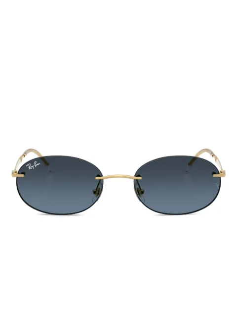 Ray-Ban oval-frame rimless sunglasses