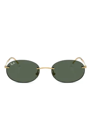 Ray-Ban オーバル サングラス ゴールドフレーム Ray-Ban オーバルフレーム サングラス | ゴールドトーン | FARFETCH JP