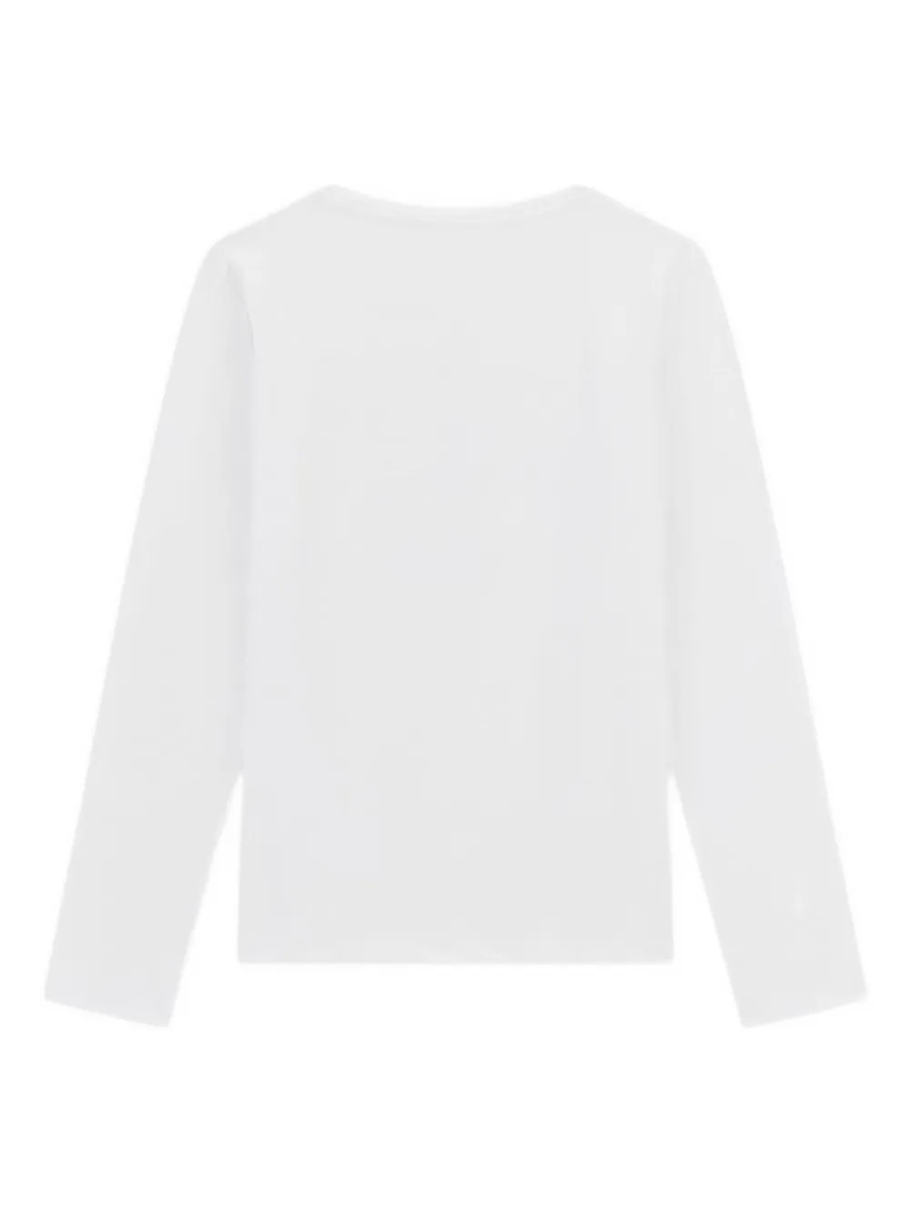 guess kids logo-print long-sleeve top Wit