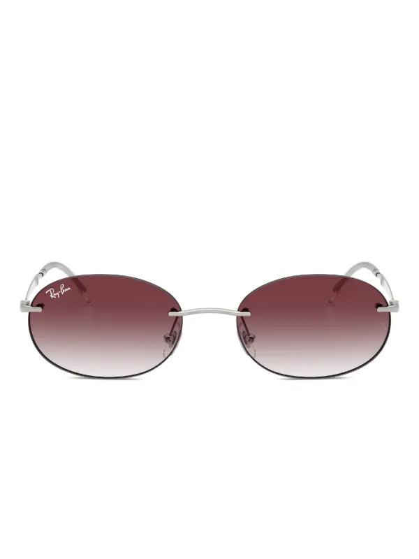 Ray-Ban リムレス オーバル サングラス | シルバートーン | FARFETCH JP