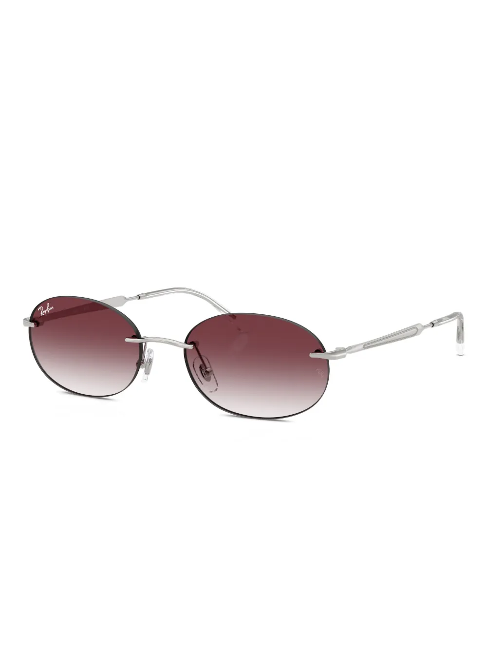Ray-Ban Zonnebril met randloos ovalen montuur - Zilver