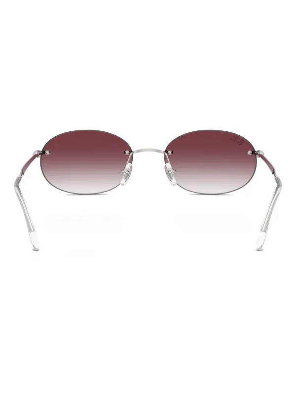 Ray-Ban リムレス オーバル サングラス | シルバートーン | FARFETCH JP