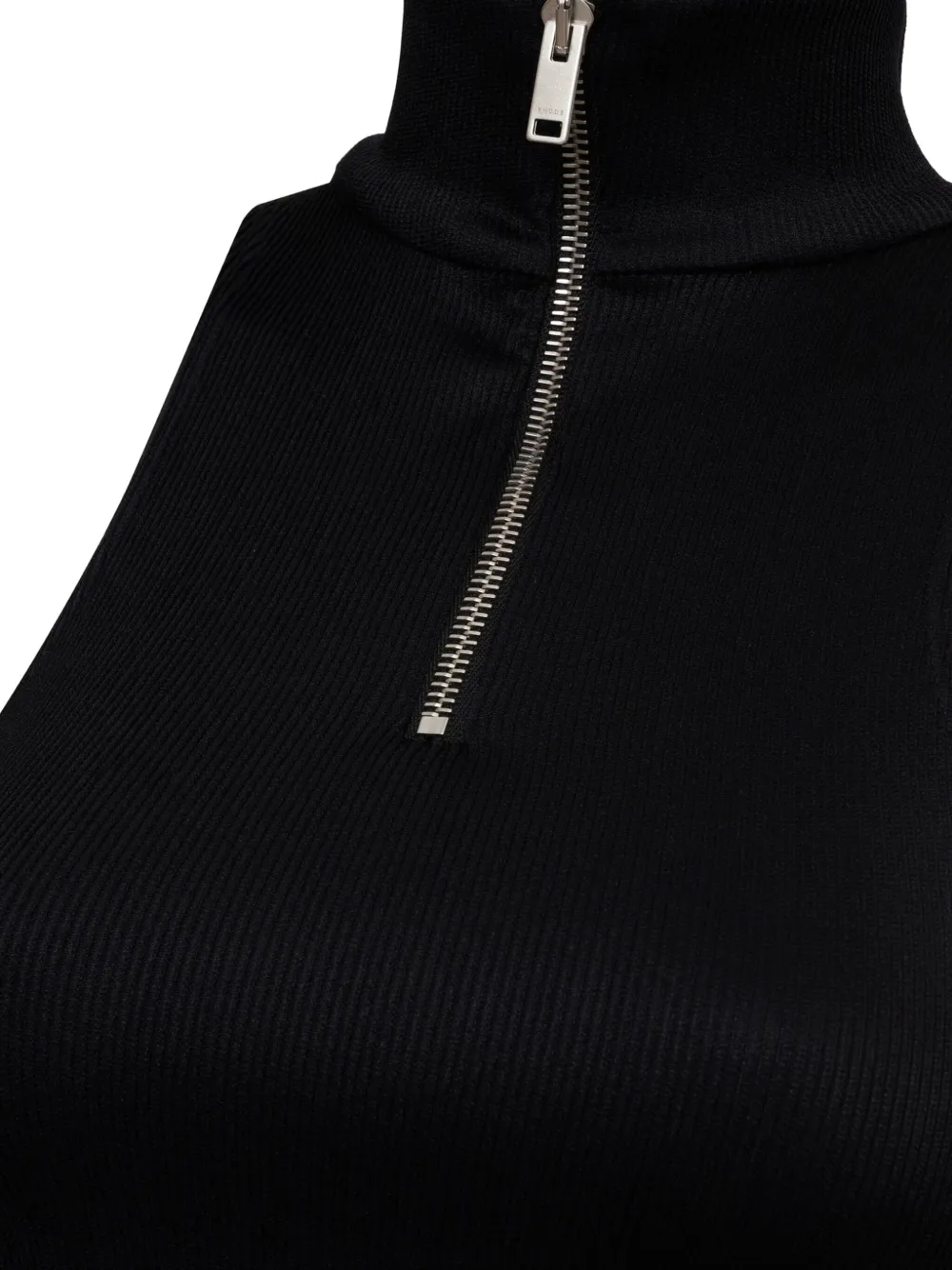 Rhude Ribbed Zip Turtleneck Knitwear In Black