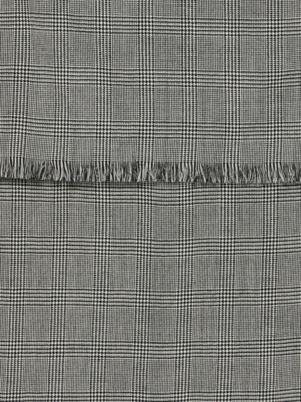 Destin Prince Of Wales Wool Scarf In Gray