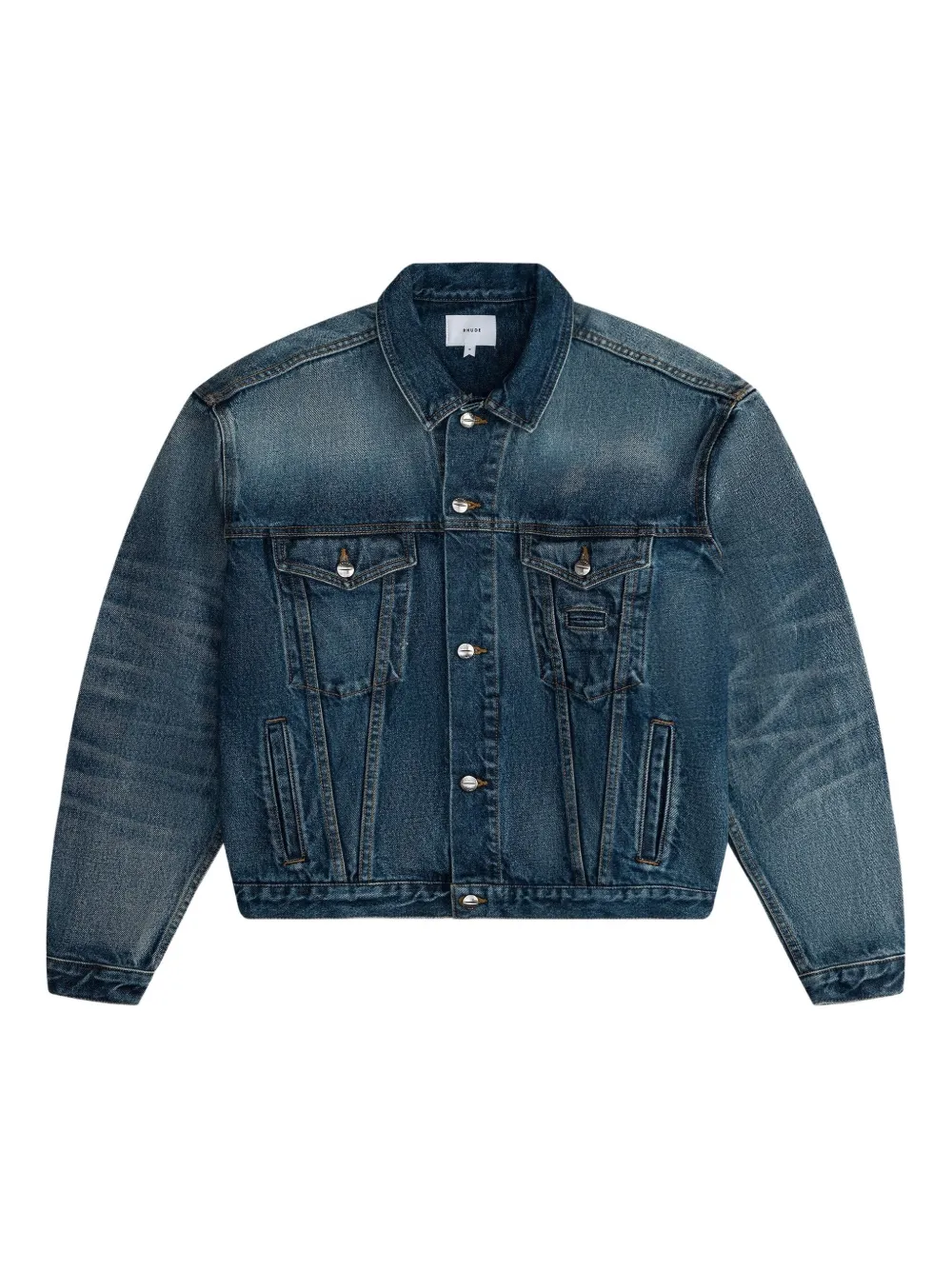 RHUDE Giacca denim con tasca - Blu