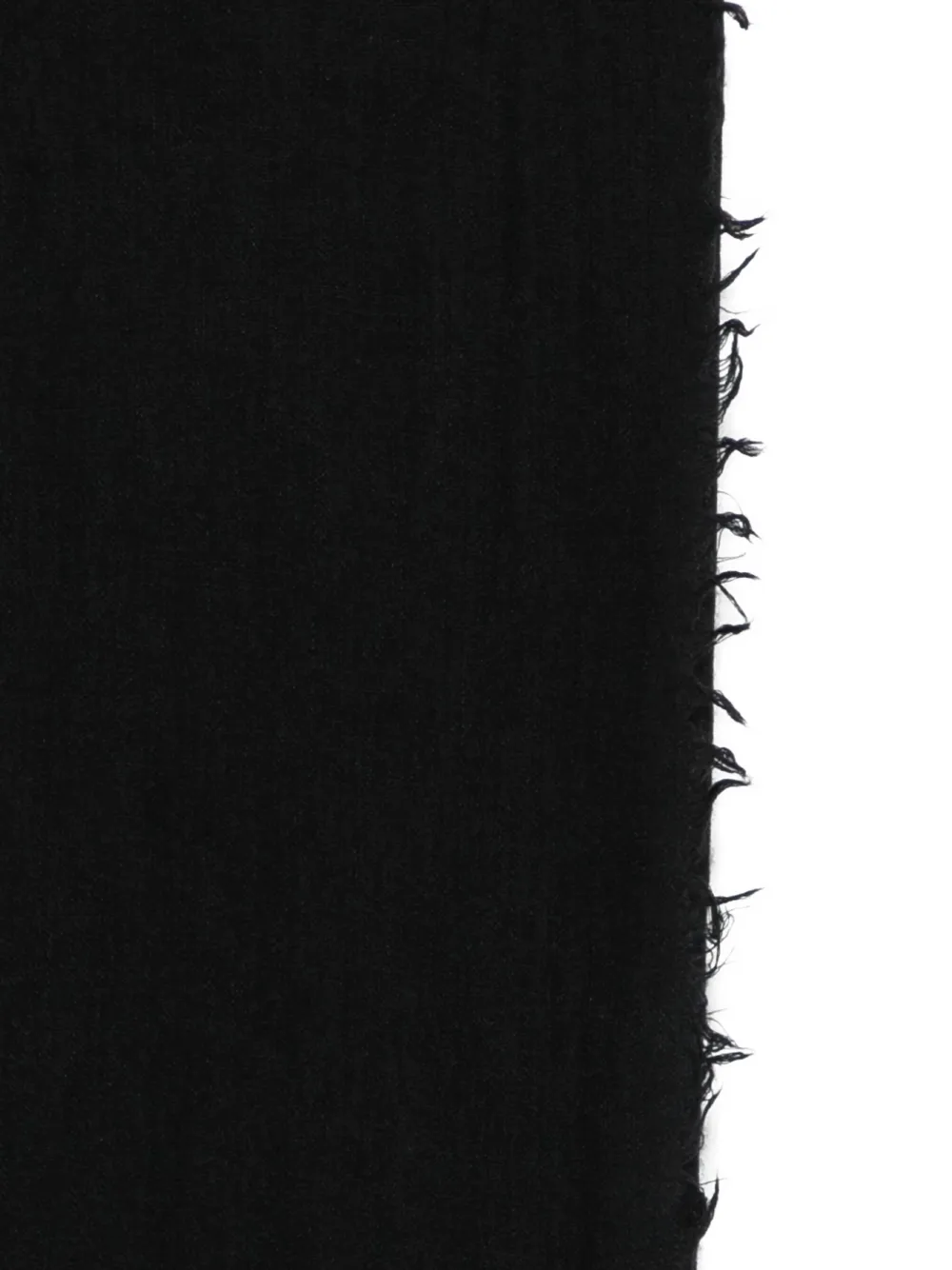 Destin Frayed Wool Scarf In Black