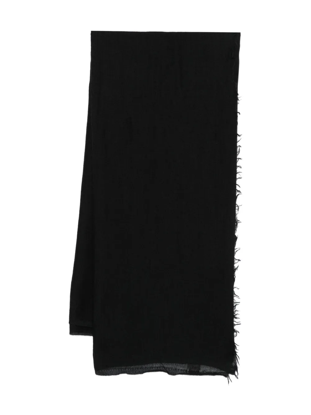 Destin frayed wool scarf | Black | Image 1