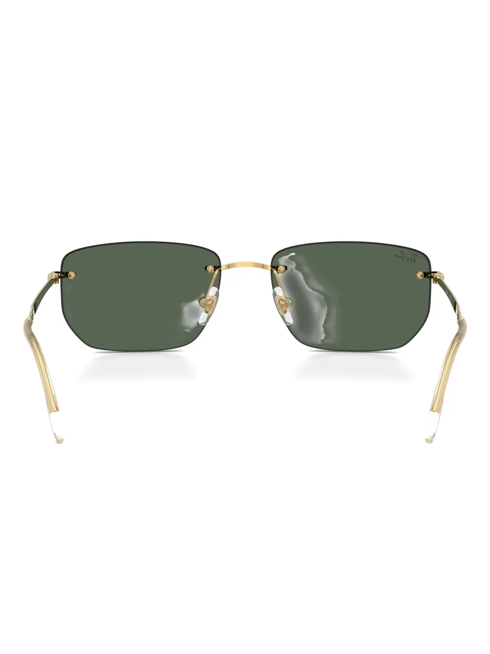 Ray Ban Square-frame Tinted Sunglasses In Gold