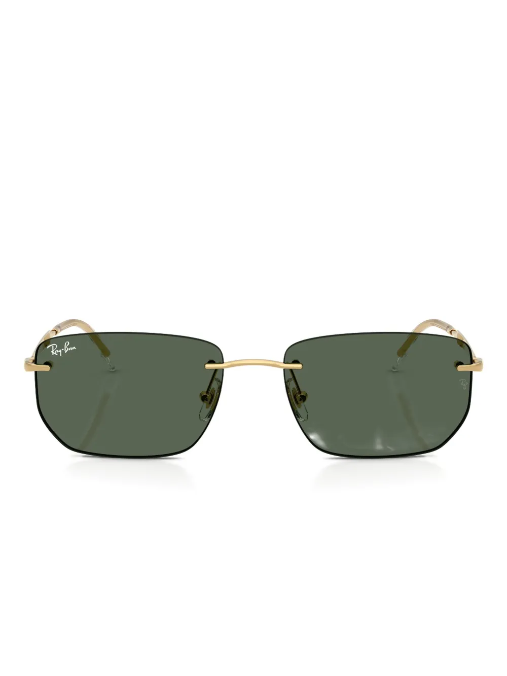Ray Ban Square-frame Tinted Sunglasses In Gold