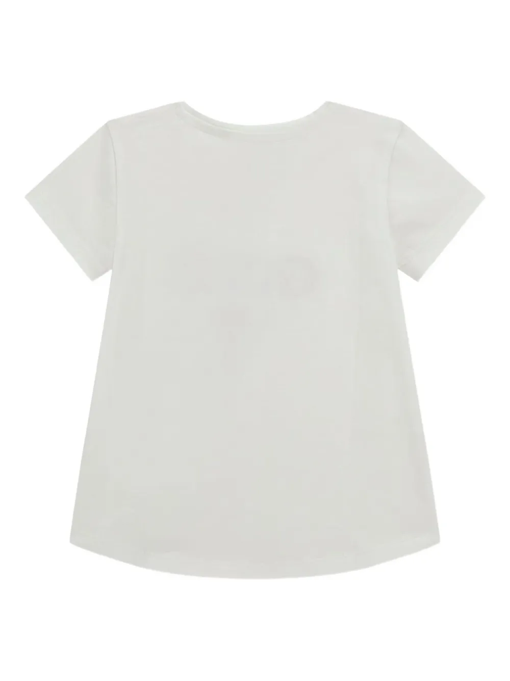guess kids triangle-logo sequin-embellishment T-shirt Wit