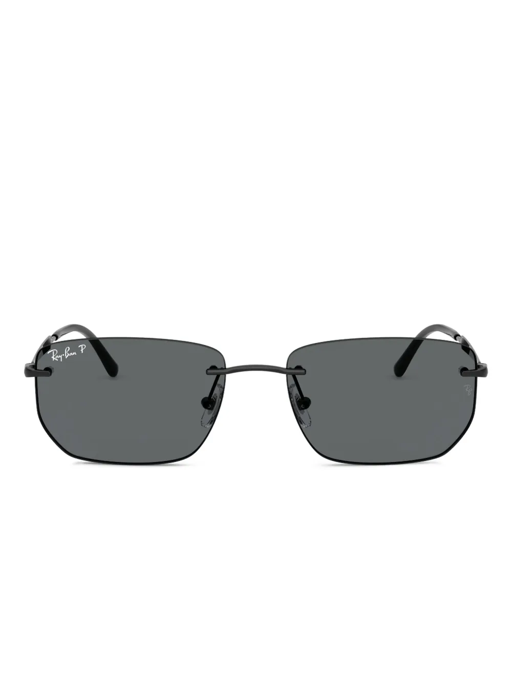 Ray-Ban リムレス スクエアサングラス - ブラック Ray-Ban リムレス スクエアサングラス - ブラック
