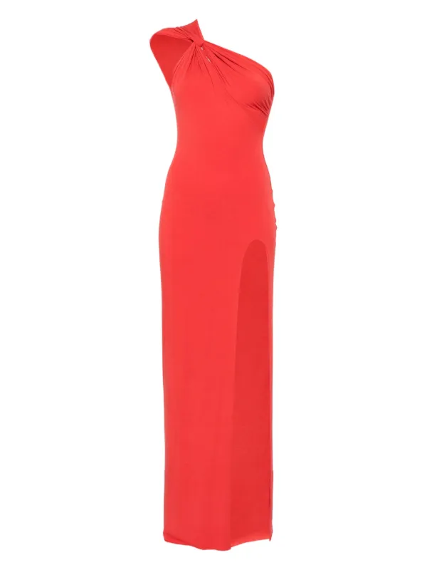 MANUR Iman cut-out Detail Maxi Dress | Red | FARFETCH JO