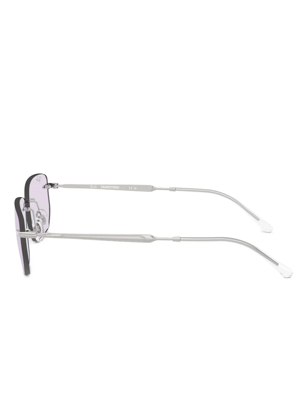 Ray-Ban Zonnebril met rechthoekig montuur Zilver