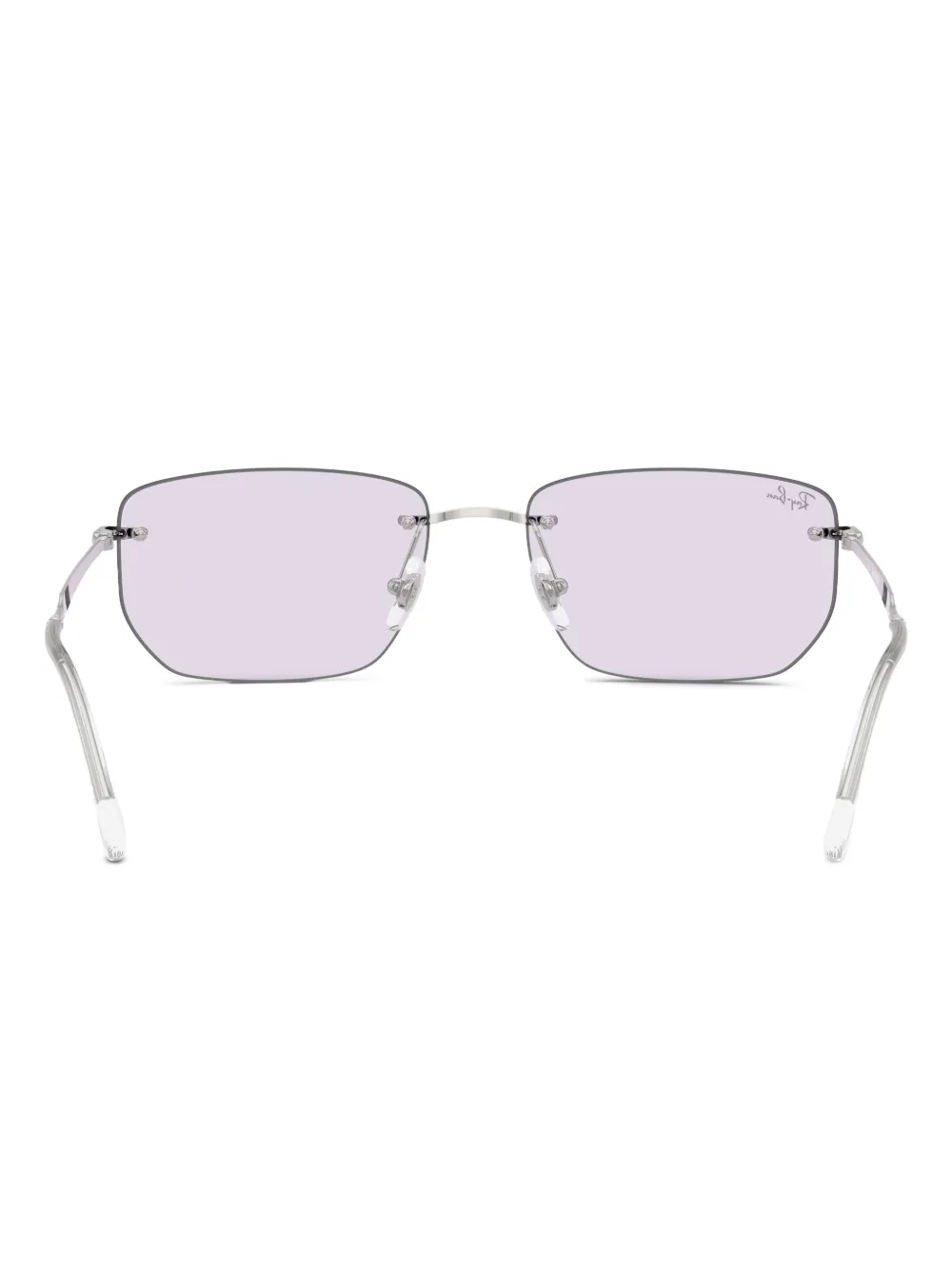 Ray-Ban Zonnebril met rechthoekig montuur Zilver