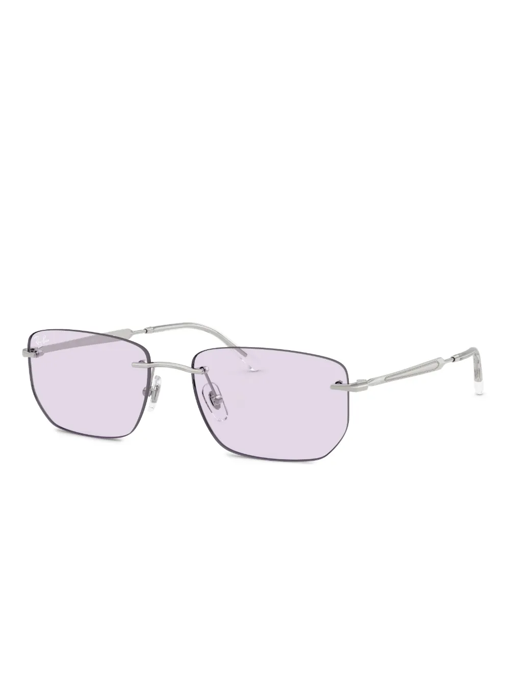 Ray-Ban Zonnebril met rechthoekig montuur Zilver