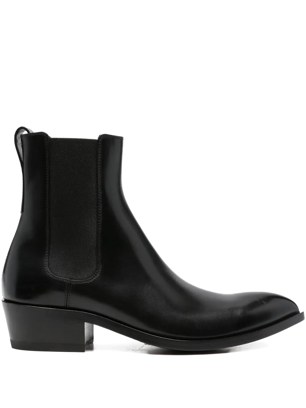 TOM FORD leather pointed-toe chelsea boots Black
