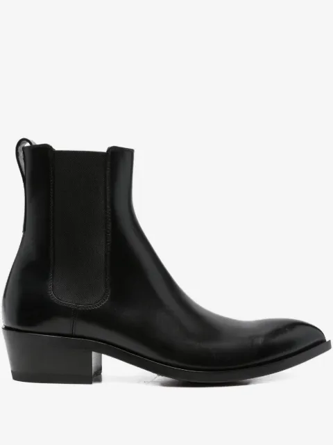 TOM FORD leather pointed-toe chelsea boots