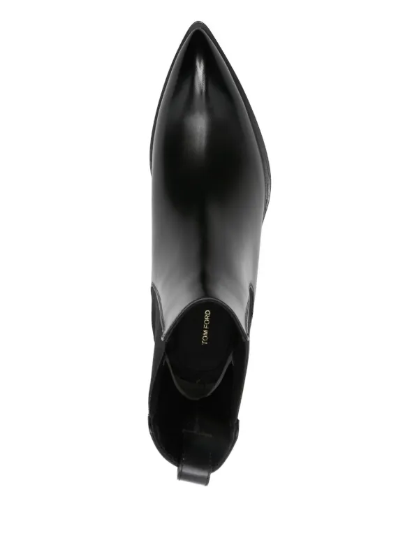 TOM FORD Leather pointed-toe Chelsea Boots | Black | FARFETCH
