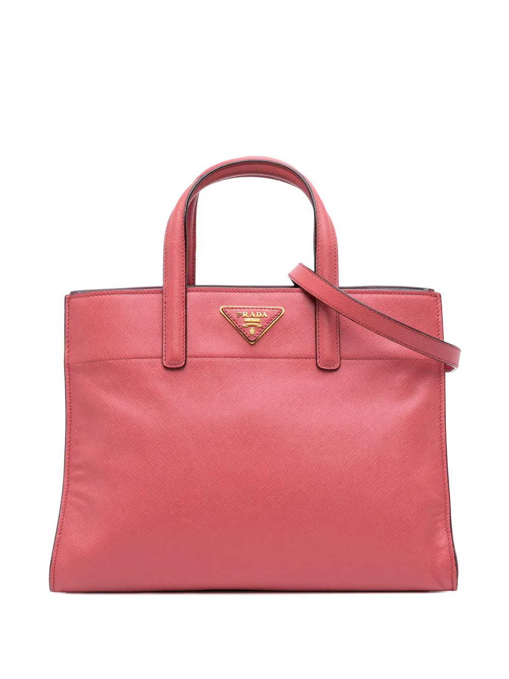 Prada Pre-Owned 2010-2025 サフィアーノ ソフト トリプルポケット トート サッチェルバッグ - ピンク Prada Pre-Owned 2010-2025 サフィアーノ ソフト トリプルポケット トート サッチェルバッグ - ピンク