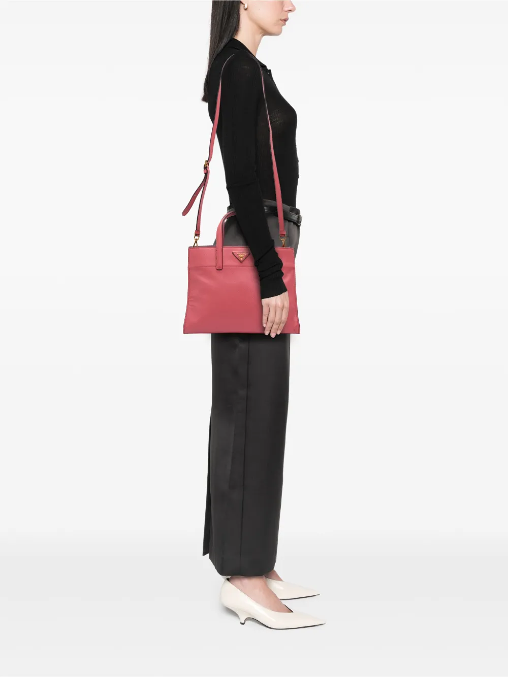 Prada Pre-Owned 2010-2025 Saffiano Soft Triple Pocket Tote satchel | Pre-Owned | Image 2
