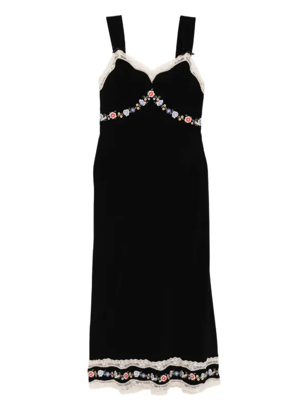 madeline floral bow back midi dress MGNY Madeline Gardner New York 2070006 Long Floral Mother of the Bride Dress