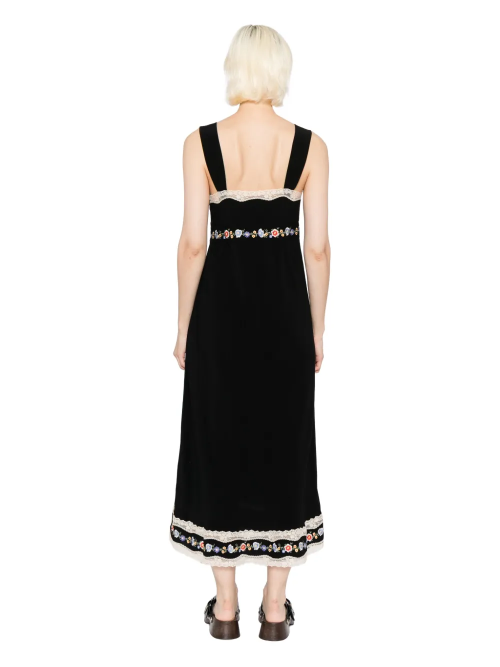 Rixo London Lucie Midi Dress In Black