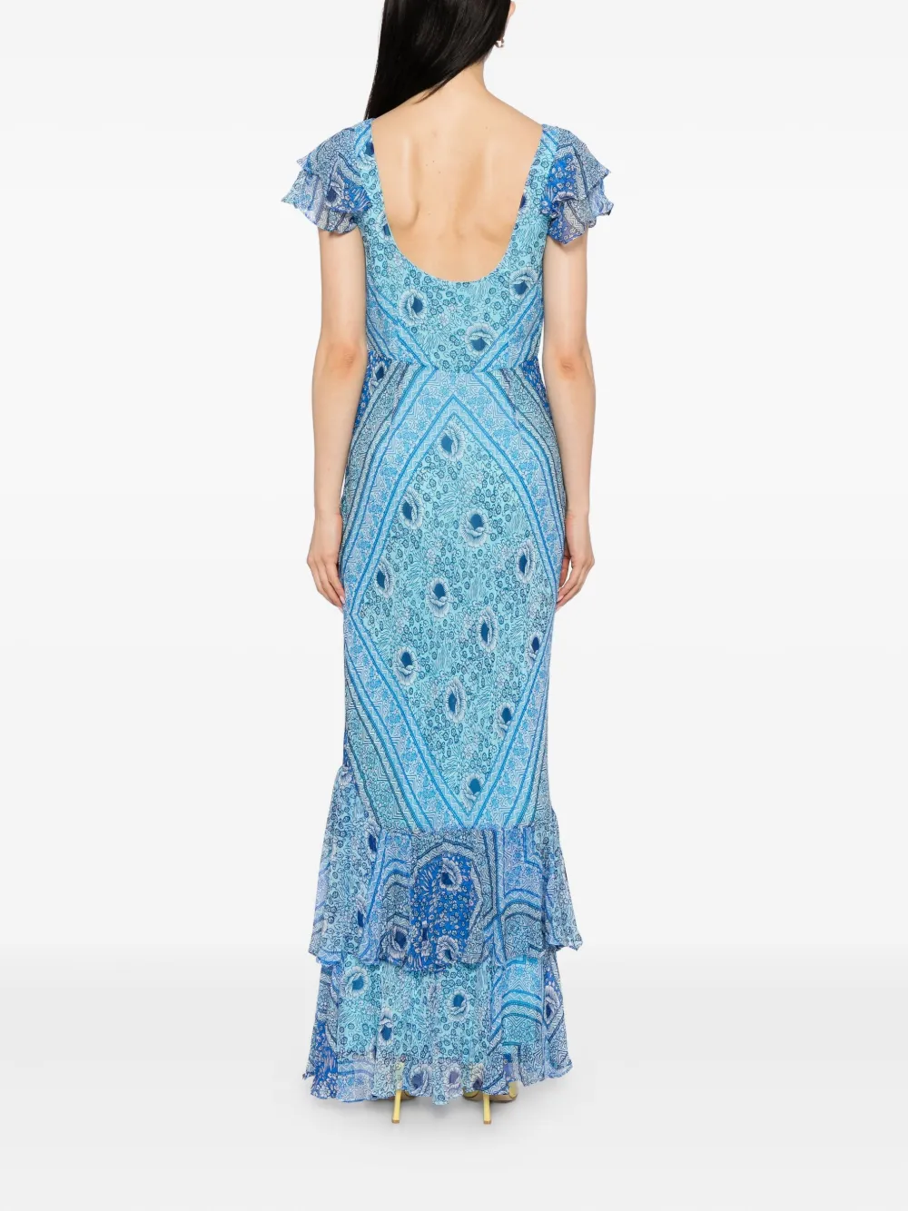 Rixo Ordinia jurk Blauw