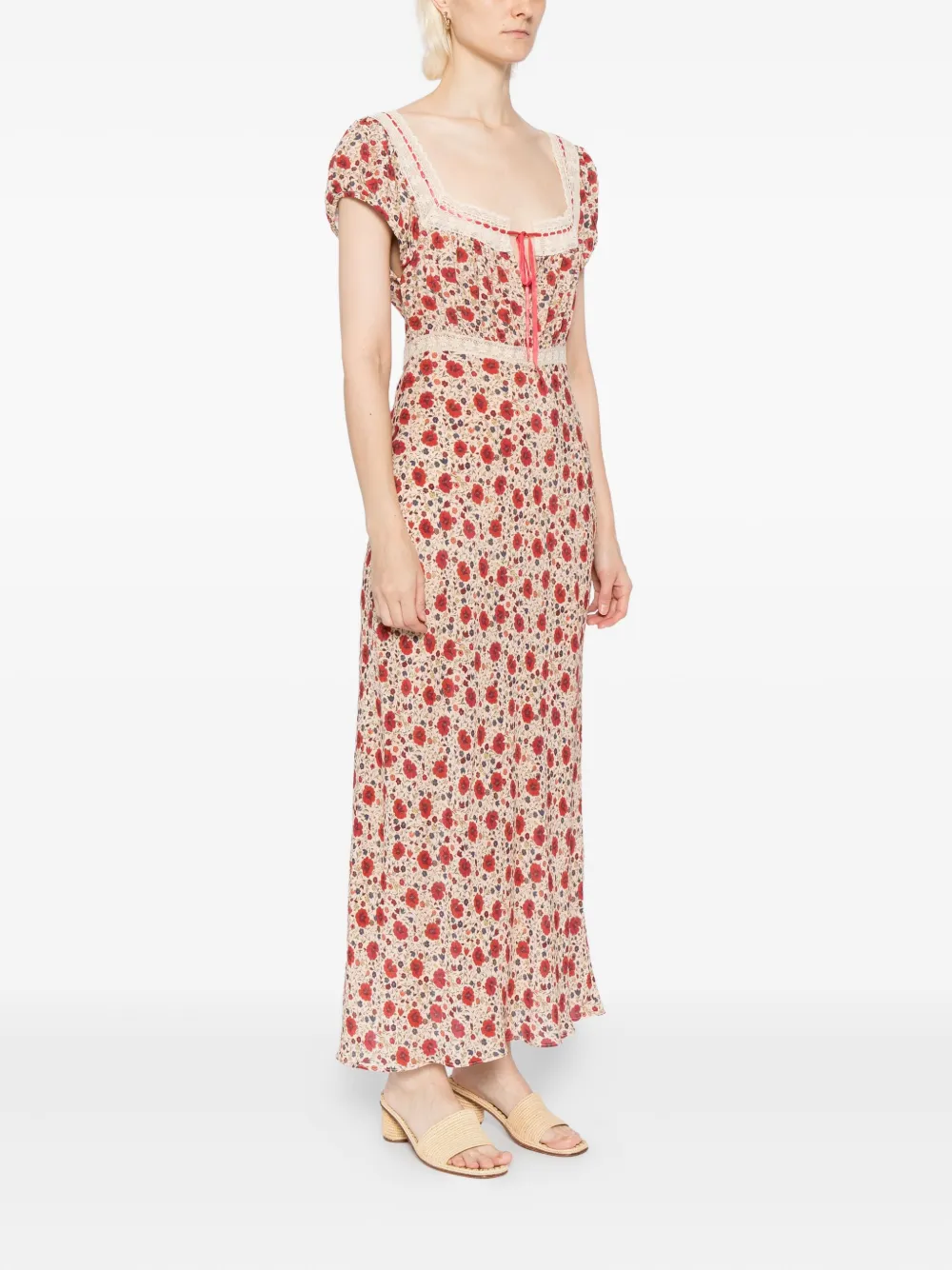 Rixo Maeva jurk Beige