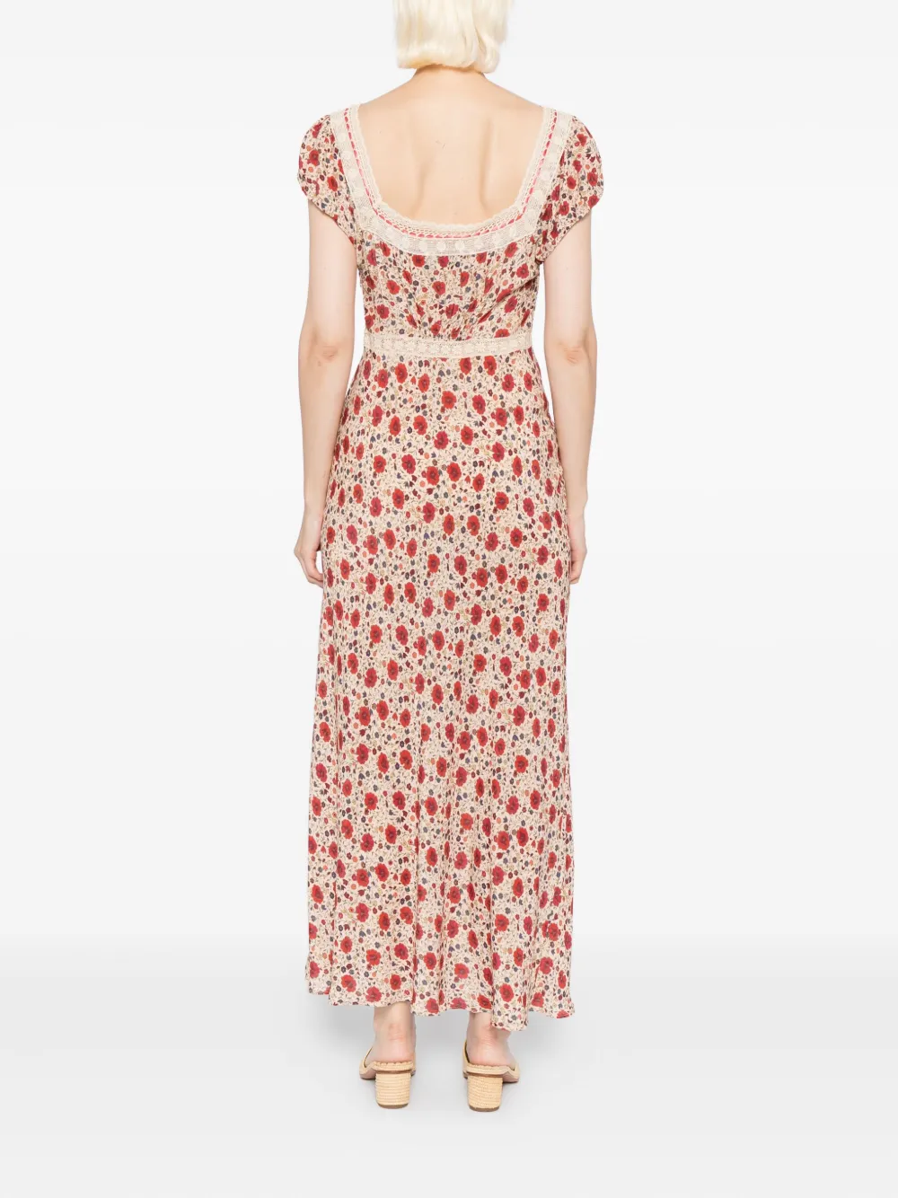 Rixo Maeva jurk Beige