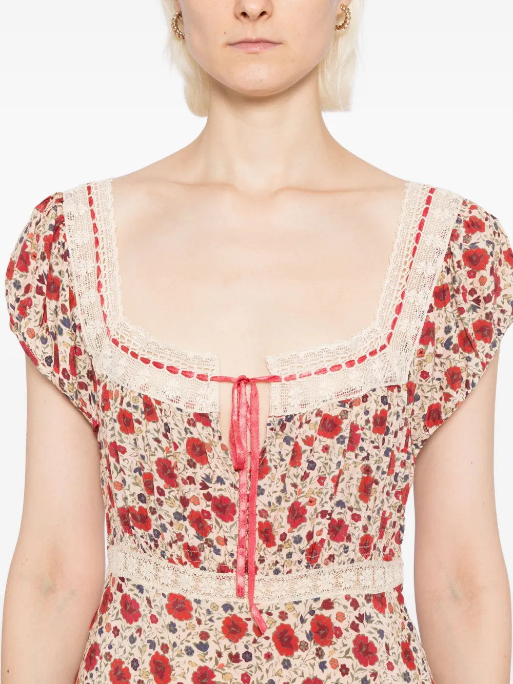 Rixo Maeva jurk Beige